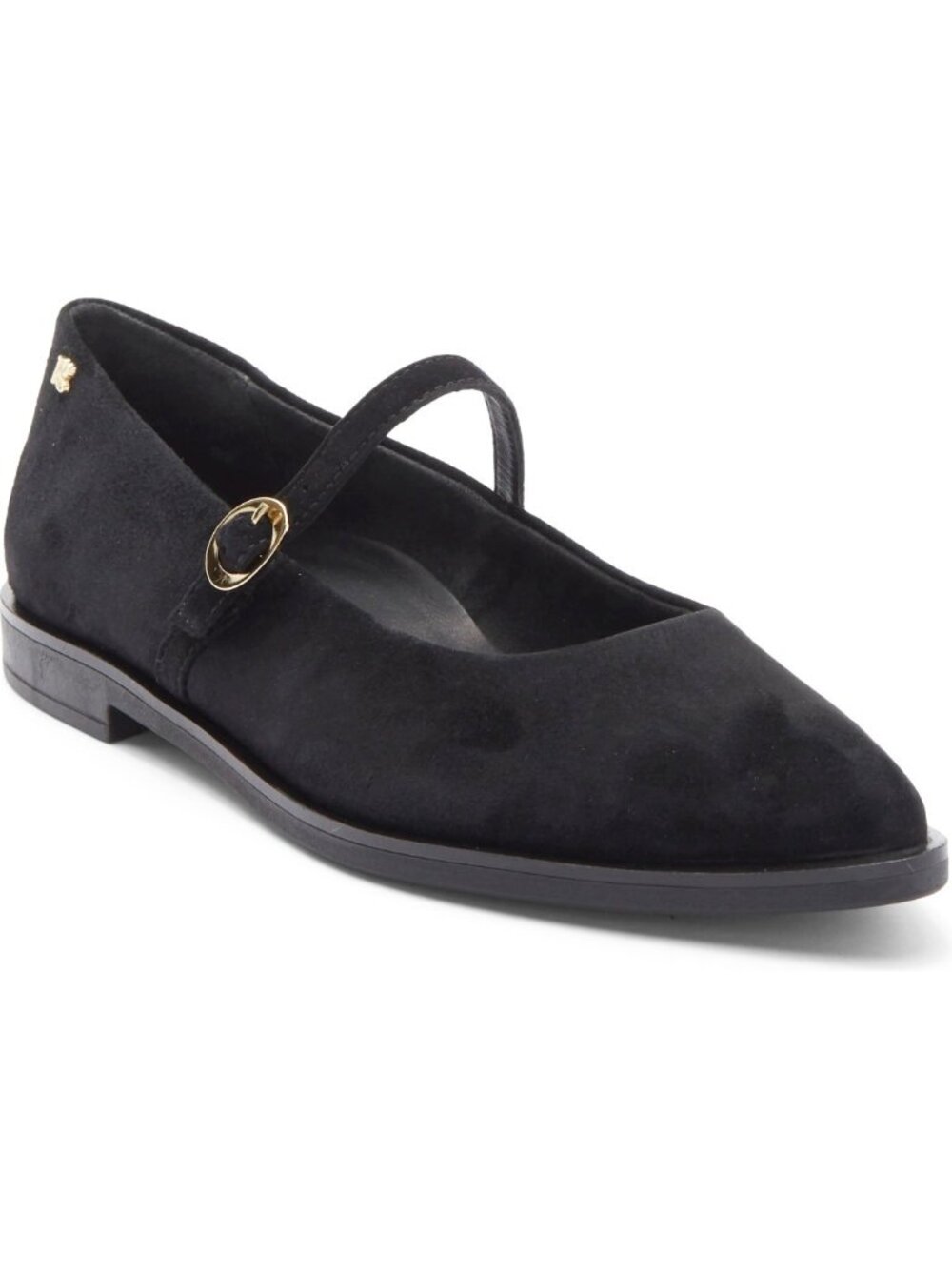 $440 PAUL GREEN CARLA MARY JANE FLAT POINTY SUEDE BLACK 9 US (TF4)